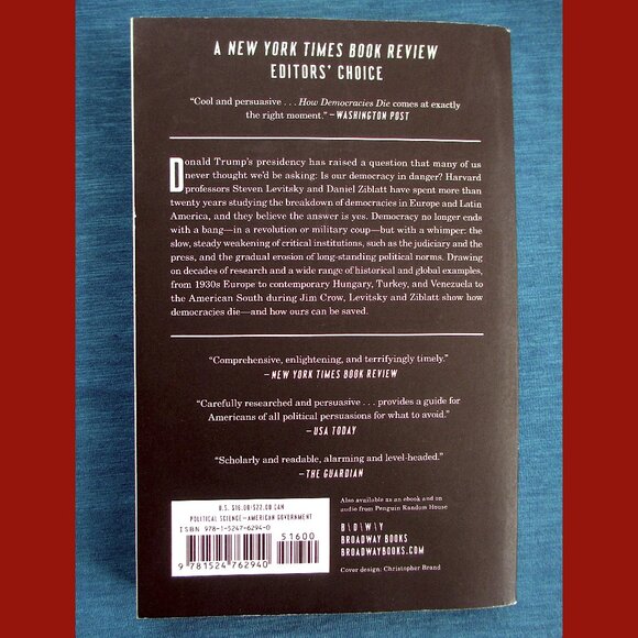 Book: How Democracies Die by Steven Levitsky & Daniel Ziblatt - Picture 16 of 16